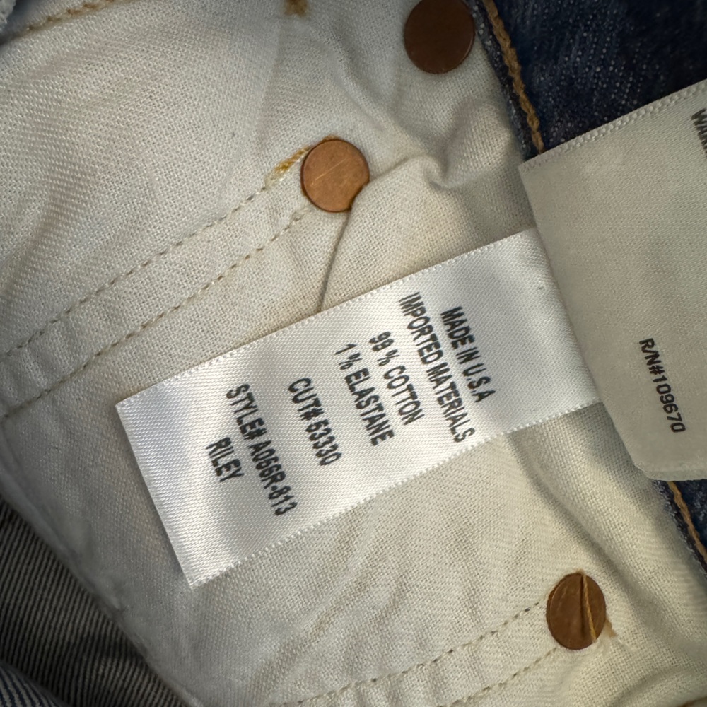 Agolde Riley High Rise Straight Crop Denim Jeans 27 - Picture 10 of 13